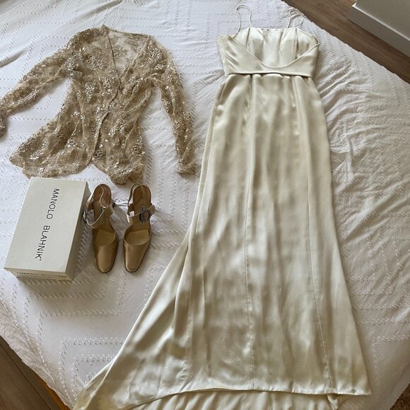 Giorgio Armani Other - Vintage Giorgio Armani evening gown, Manolo Blahnik shoes (1996)